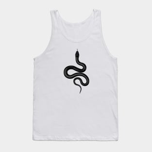 Black Real Snake Tank Top